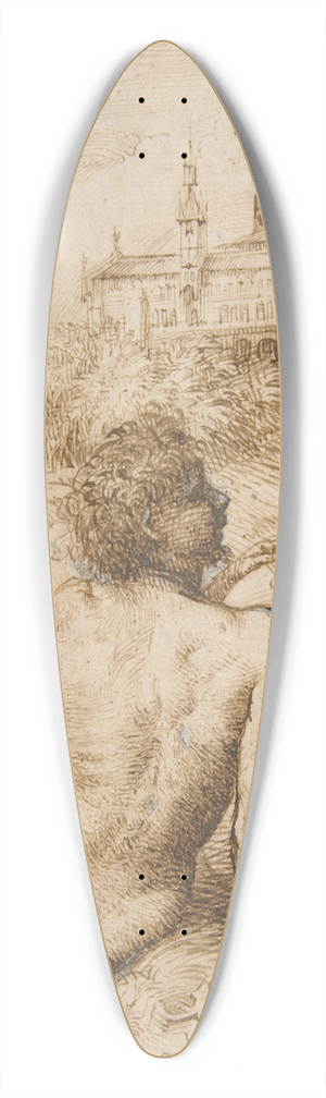 Titian - Two Satyrs in a Landscape 39.3 inch art pintail longboard deck Titian - Two Satyrs in a Landscape 39.3 inch art pintail longboard deck