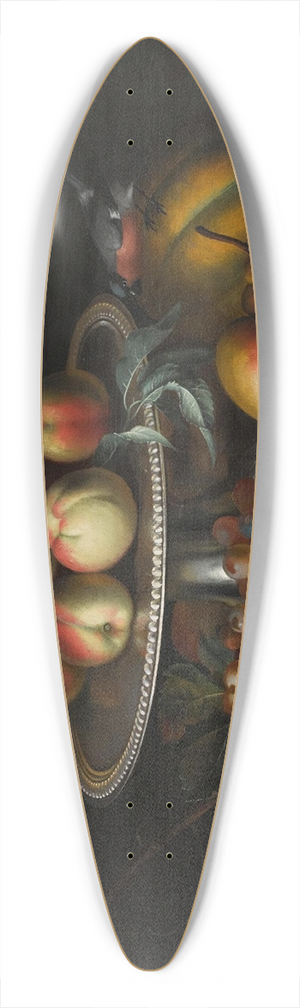 Tobias Stranover - Peaches On A Silver Tazza With Grapes, A Pear, A Melon And A Bird On A Marble Ledge 39.3 inch art pintail longboard deck
