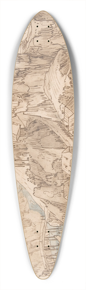 Tobias Verhaecht - Mountainous Landscape 39.3 inch art pintail longboard deck