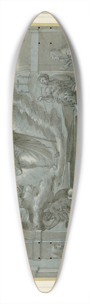 Tommaso d'Antonio Manzuoli - Design for a Frescoed Altarpiece of The Resurrection 39.3 inch art pintail longboard deck