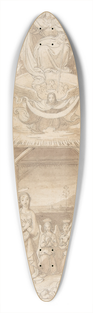 Tommaso Minardi - The Adoration of the Shepherds 39.3 inch art pintail longboard deck