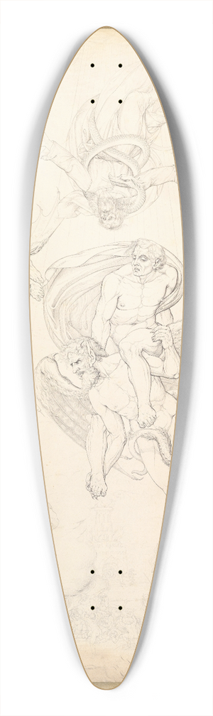 Tommaso Piroli - Last Judgment, after Michelangelo 39.3 inch art pintail longboard deck