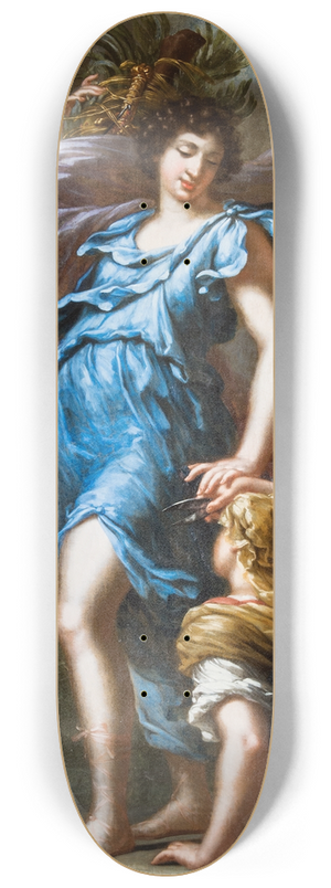 David Klcker Ehrenstrahl - King Charles XIs guardian angel. Allegory 8.25 inch art skate deck