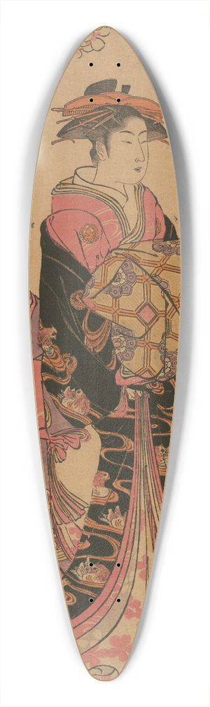 Torii Kiyonaga - First Duty of Hiinagata Wakana (Hiinagata Wakana no Hatsumoy) 39.3 inch art pintail longboard deck