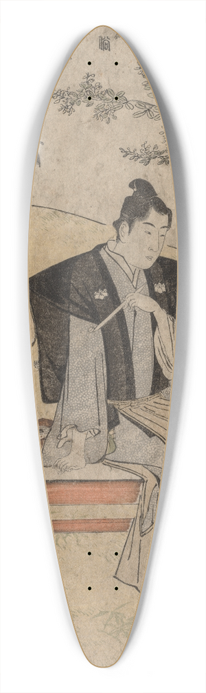 Torii Kiyonaga - Two Lovers (from the series Brocades of the East in Fashion) 39.3 inch art pintail longboard deck