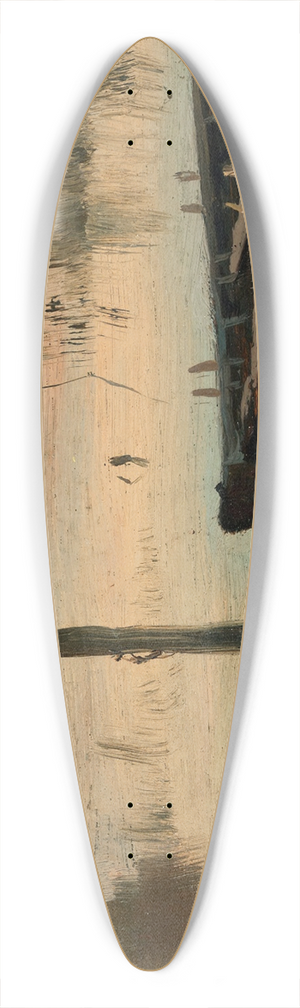 Torsten Wasastjerna - Boat by the Shore 39.3 inch art pintail longboard deck