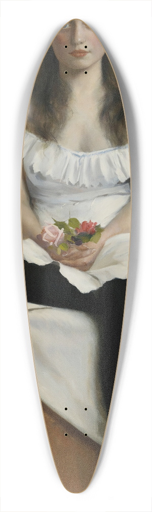 Torsten Wasastjerna - Portrait of a Young Woman in White 39.3 inch art pintail longboard deck