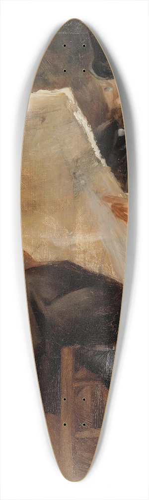 Torsten Wasastjerna - Sanomalehden lukija (Bjrn Wasastjerna) 39.3 inch art pintail longboard deck Torsten Wasastjerna - Sanomalehden lukija (Bjrn Wasastjerna) 39.3 inch art pintail longboard deck