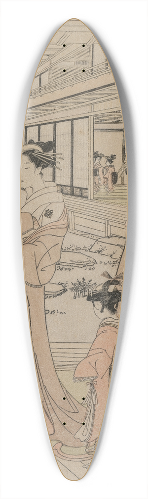 Toyokuni Utagawa - Courtesan Standing on a Veranda 39.3 inch art pintail longboard deck