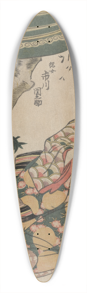Toyokuni Utagawa - Ichikawa Dannosuke no Tsunajo 39.3 inch art pintail longboard deck