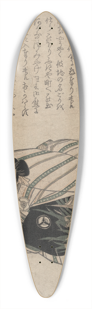 Toyokuni Utagawa - saka kudari iwai hanshir 39.3 inch art pintail longboard deck