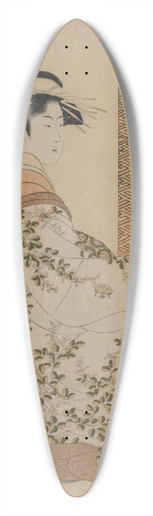 Toyokuni Utagawa - Takigawa of giya, from the series Beauties as the Seven Komachi 39.3 inch art pintail longboard deck