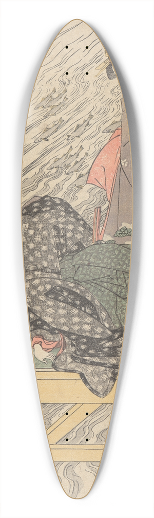 Toyokuni Utagawa - Women on Wharf Watching Fish 39.3 inch art pintail longboard deck