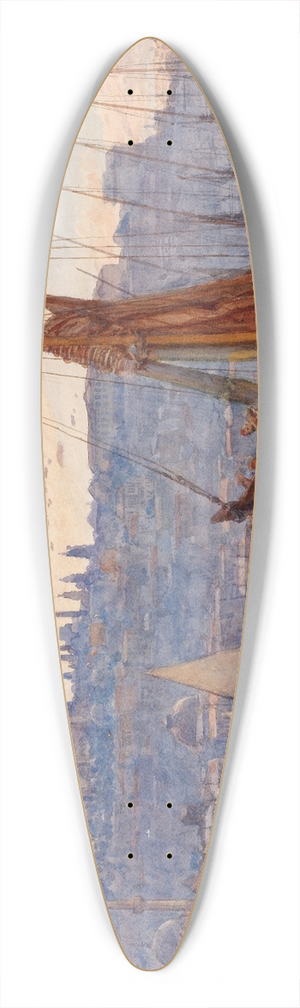 Tristram James Ellis - The Golden Horn 39.3 inch art pintail longboard deck Tristram James Ellis - The Golden Horn 39.3 inch art pintail longboard deck