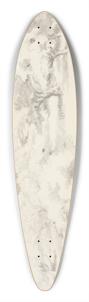 Truman Seymour - Landscape withTrees 39.3 inch art pintail longboard deck