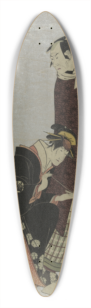 Tshsai Sharaku - Yodaime matsumoto kshir [no yamato no yabodaijin to] shodai nakayama tomisabur [no shinmachi no keisei umegawa] 39.3 inch art pintail longboard deck