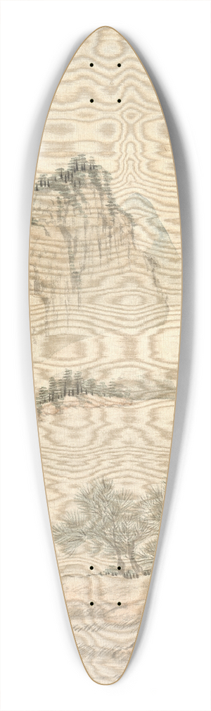 Tsubaki Chinzan - Drifting in a Boat 39.3 inch art pintail longboard deck Tsubaki Chinzan - Drifting in a Boat 39.3 inch art pintail longboard deck