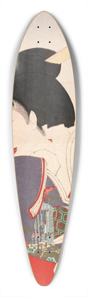Tsukioka Yoshitoshi - A Lady-in-Waiting of the Bunsei Period (1818-1830) 39.3 inch art pintail longboard deck