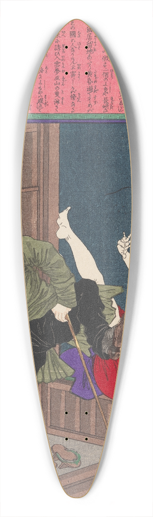 Tsukioka Yoshitoshi - A Wicked Foreigner Refuses to Pay a Young Prostitute 39.3 inch art pintail longboard deck