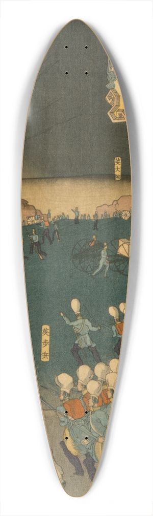 Tsukioka Yoshitoshi - Furansu Igirisu sanpei daichsen no zu 39.3 inch art pintail longboard deck