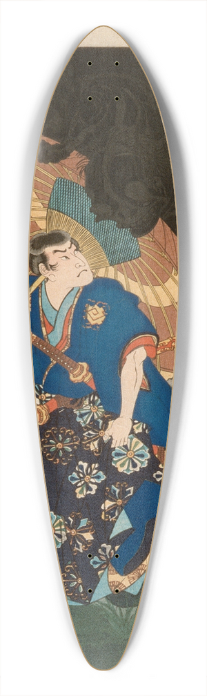 Tsukioka Yoshitoshi - Fuwa Bansaku and the Monster 39.3 inch art pintail longboard deck