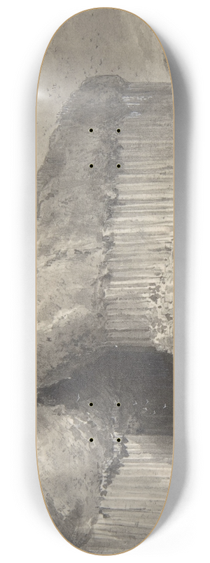 David Octavius Hill - View of Fingals Cave 8.25 inch art skate deck