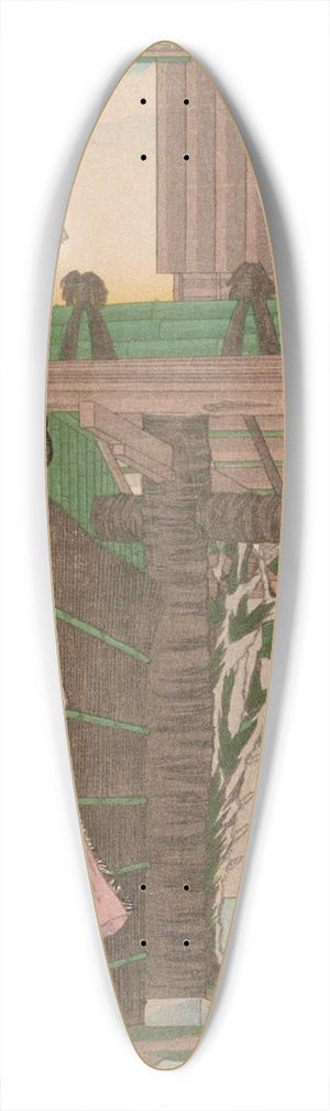Tsukioka Yoshitoshi - Izumibun Restaurant at Minami Nabech 39.3 inch art pintail longboard deck