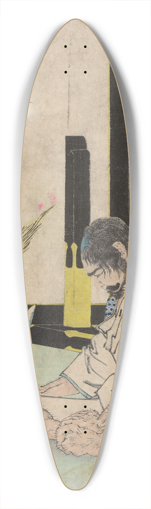Tsukioka Yoshitoshi - Natsu no yo no tsuki 39.3 inch art pintail longboard deck