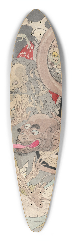 Tsukioka Yoshitoshi - Omoi tsuzura 39.3 inch art pintail longboard deck