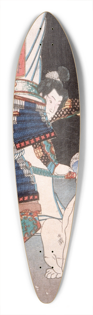 Tsukioka Yoshitoshi - Satomi Jirotar Yoshinari Inspecting a Head Carried by a Dog 39.3 inch art pintail longboard deck