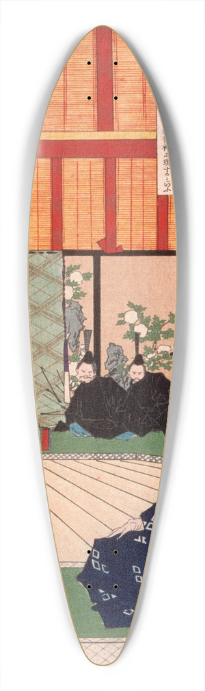 Tsukioka Yoshitoshi - Tawara Tda Hidesato in Audience with the Emperor 39.3 inch art pintail longboard deck