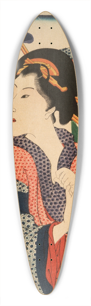 Tsukioka Yoshitoshi - The Courtesan 39.3 inch art pintail longboard deck