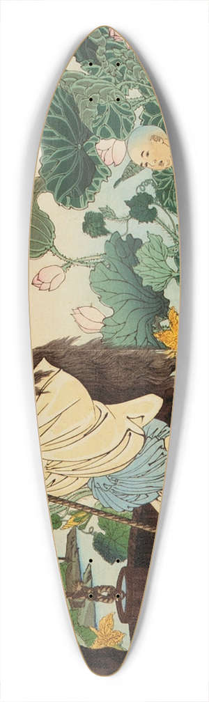 Tsukioka Yoshitoshi - The Story of Tamiya Btar 39.3 inch art pintail longboard deck