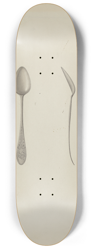 David P Willoughby - Silver Teaspoon 8.25 inch art skate deck