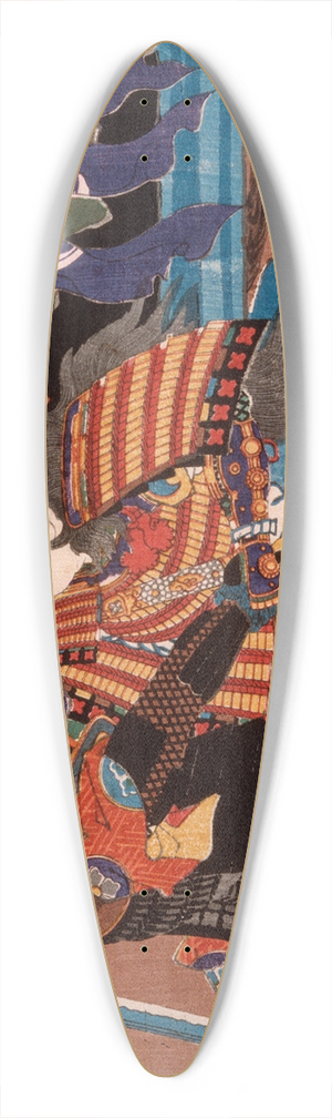 Tsukioka Yoshitoshi - Tomoe Gozen, Wife of Kiso Yoshinaka, Defeating Uchida Sabur 39.3 inch art pintail longboard deck