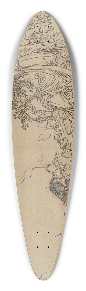 Tsukioka Yoshitoshi - Yamato Takeru no Mikoto 39.3 inch art pintail longboard deck