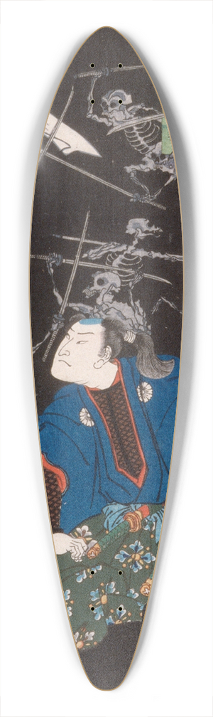 Tsukioka Yoshitoshi - ya Tar Mitsukune Watching Skeletons 39.3 inch art pintail longboard deck
