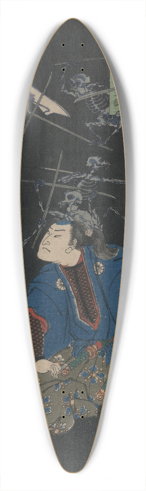 Tsukioka Yoshitoshi - ya tar mitsukuni 39.3 inch art pintail longboard deck