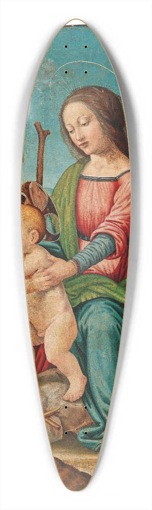 Tuscan School - The Holy Family with the Infant Saint John the Baptist 39.3 inch art pintail longboard deck