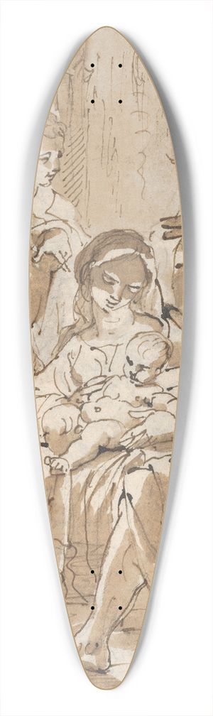 Ubaldo Gandolfi - Adoration of the Shepherds 39.3 inch art pintail longboard deck