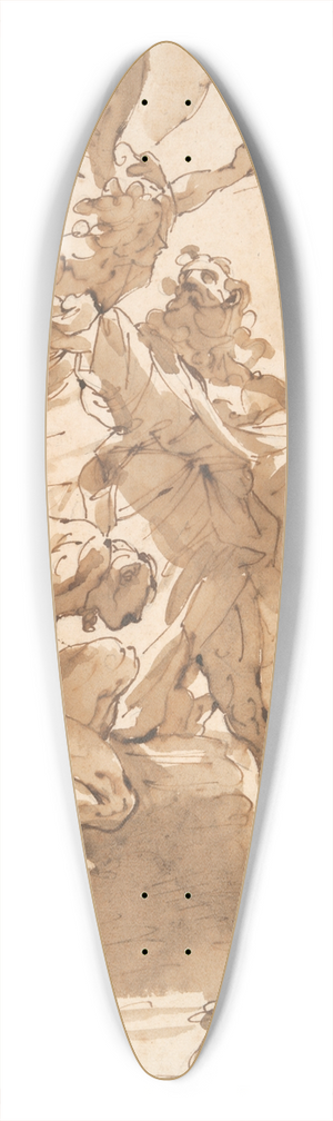Ubaldo Gandolfi - The Sacrifice ofIsaac 39.3 inch art pintail longboard deck