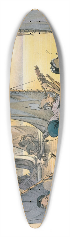 Udo Keppler - A drifting match 39.3 inch art pintail longboard deck