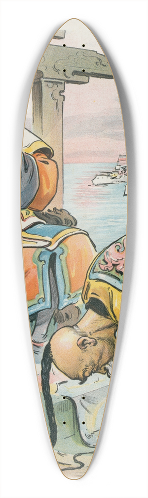 Udo Keppler - An unforeseen emergency 39.3 inch art pintail longboard deck