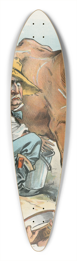 Udo Keppler - A puzzle 39.3 inch art pintail longboard deck