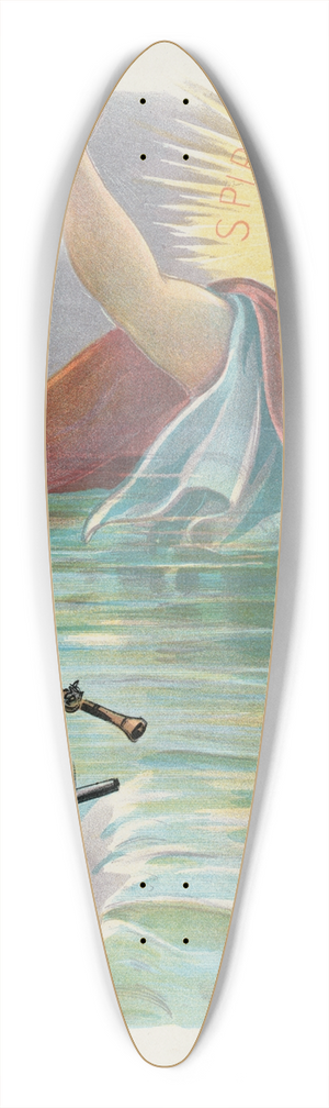 Udo Keppler - In the path of the privateer 39.3 inch art pintail longboard deck