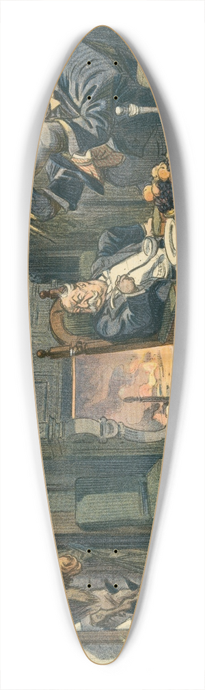 Udo Keppler - Merry Christmas, Bill! 39.3 inch art pintail longboard deck