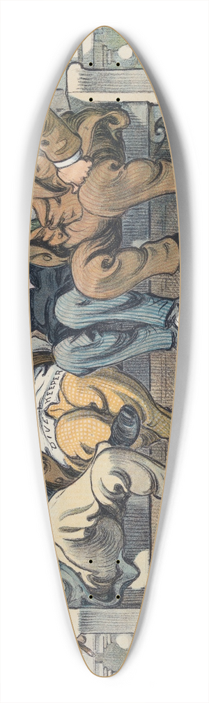 Udo Keppler - The laughter of the gods 39.3 inch art pintail longboard deck
