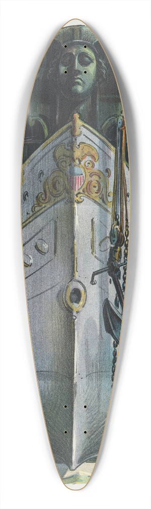 Udo Keppler - The sphinx of the period 39.3 inch art pintail longboard deck