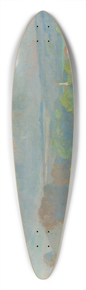 udovt ordk - Landscape with river 39.3 inch art pintail longboard deck