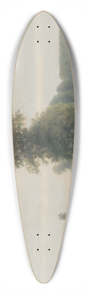 udovt ordk - Landscape with trees 39.3 inch art pintail longboard deck